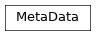 Inheritance diagram of MetaData